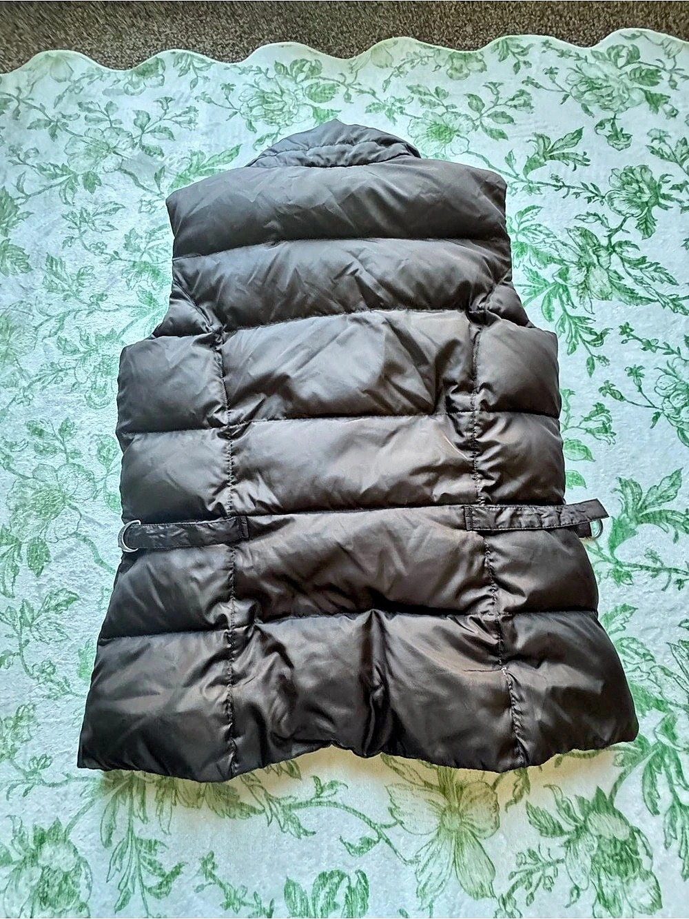Eddie Bauer Premium Quality Goose Down Puffer Vest with Waist Cinch Black Medium